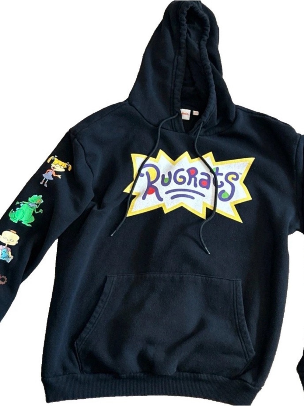 Nickelodeon Rugrats Hoodie Pullover Hooded Sweatshirt Adult Large Black